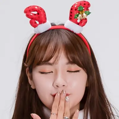 조쌤 루돌프머리띠 크리스마스머리띠 크리스마스소품 3개 묶음 대표 이미지