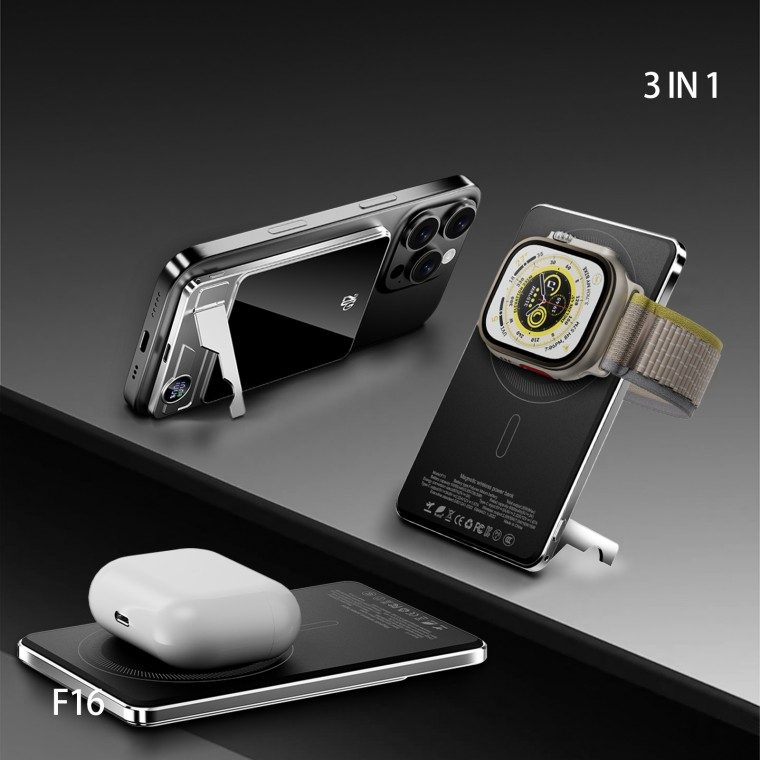 3in1슬림파워뱅크 F16 맥세이프보조배터리 손난로 대표 이미지
