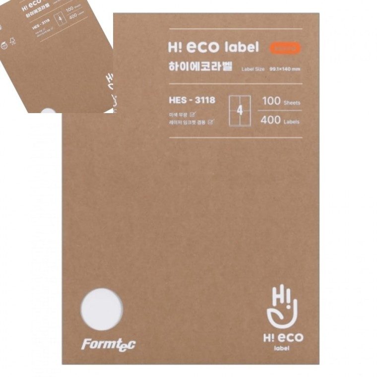폼텍 하이에코 라벨지 4칸 물류 100매 권 1개입 대표 이미지