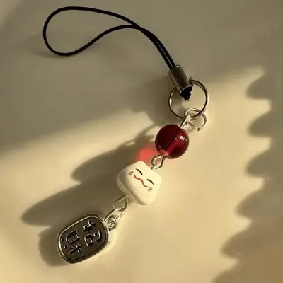 마네키네코 일본 복 고양이 키링 키홀더 참 장식 3개 묶음 대표 이미지