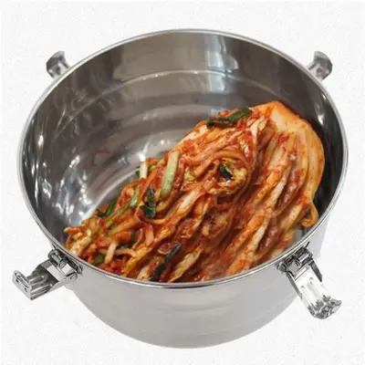 스텐 김치통 원형 밀폐용기 냉장고 26.5cm 대표 이미지