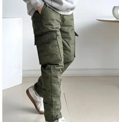 남자 카고형 패딩바지 누빔 조거 방풍 방한 패딩 대표 이미지