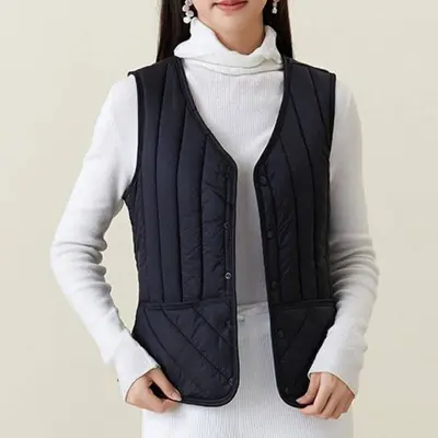 퀼팅 누빔 조끼패딩 여성 간절기 경량 간절기조끼 대표 이미지