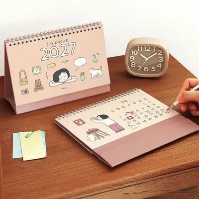 2027 일상 일러스트 탁상 달력 미니 데스크 캘린더/달력 대표 이미지