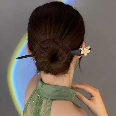 치자나무 비녀 한복 올림머리 헤어핀 대표 이미지
