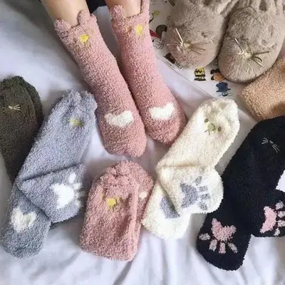 여성 임산부 예쁜 보온 롱 수면 양말 귀여운 수면양말 대표 이미지