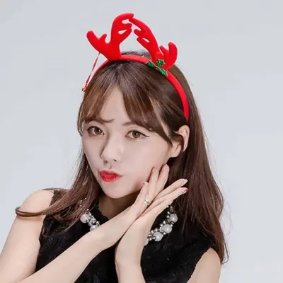 루돌프머리띠 크리스마스분장 크리스마스머리띠 3개 묶음 대표 이미지