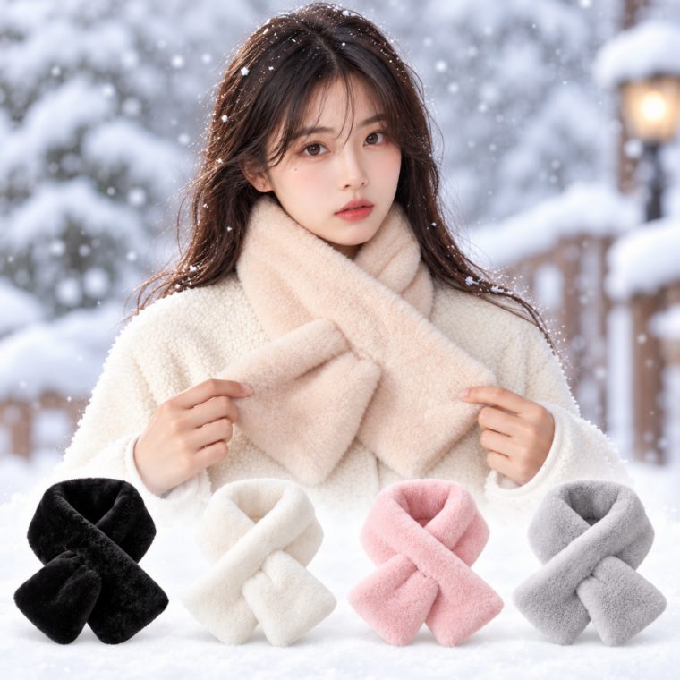 페이크퍼 쁘띠 머플러 포근한 겨울 퍼목도리 데일리용 3개 묶음 대표 이미지