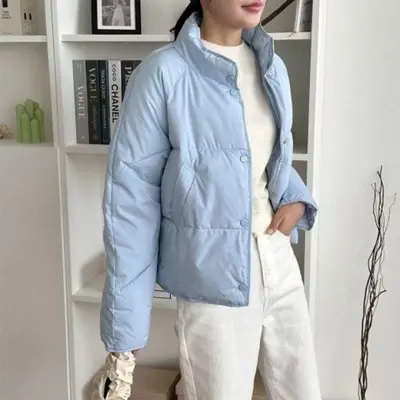여성 하이넥 숏 패딩 점퍼 방한 데일리 경량 대표 이미지