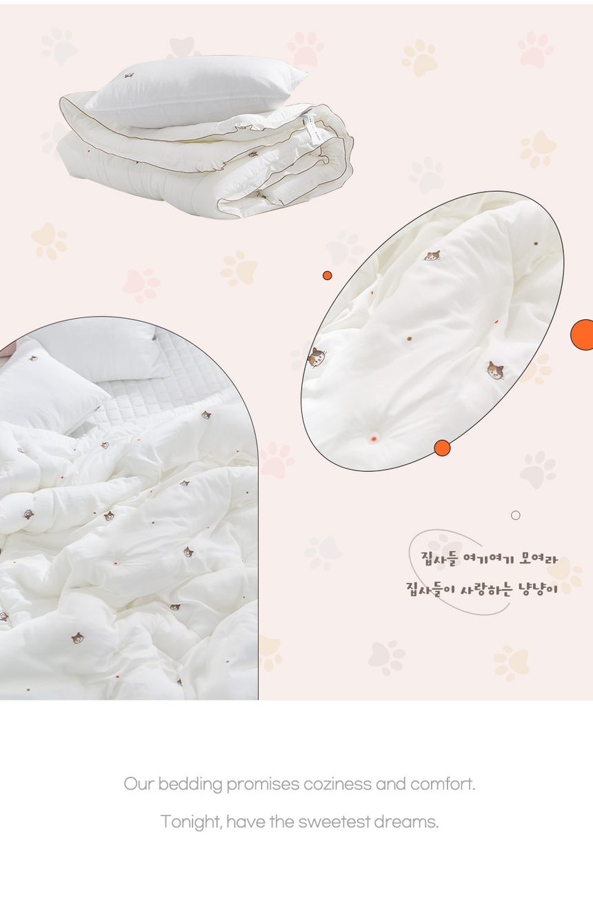 국내생산 냥냥이 카페트 겸 패드 모달 귀여운 고양이 상세 이미지 3