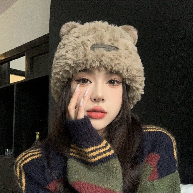 겨울 털 모자 곰돌이 비니 4color 3개 묶음 대표 이미지