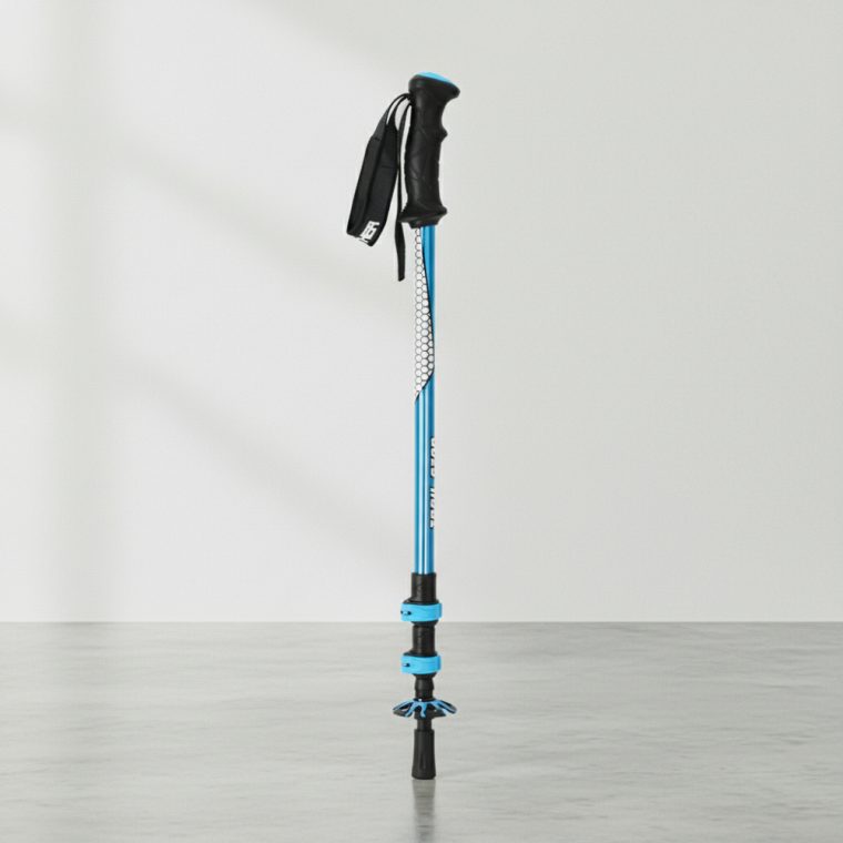 등산스틱 트레킹폴 경량 3단 접이식 등산스틱 135cm 블루