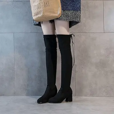 기모 여성 롱부츠 스웨이드 부츠 겨울 신발 방한화 대표 이미지