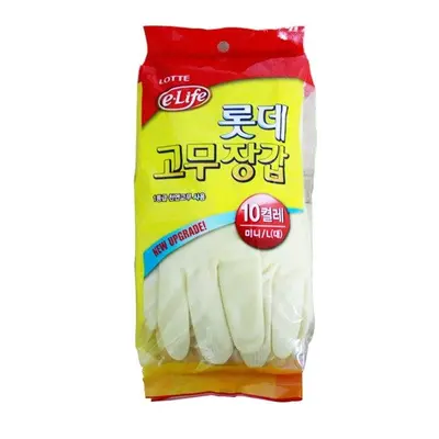 롯데고무장갑 미니 대 10켤레-아이보리 대형 대표 이미지