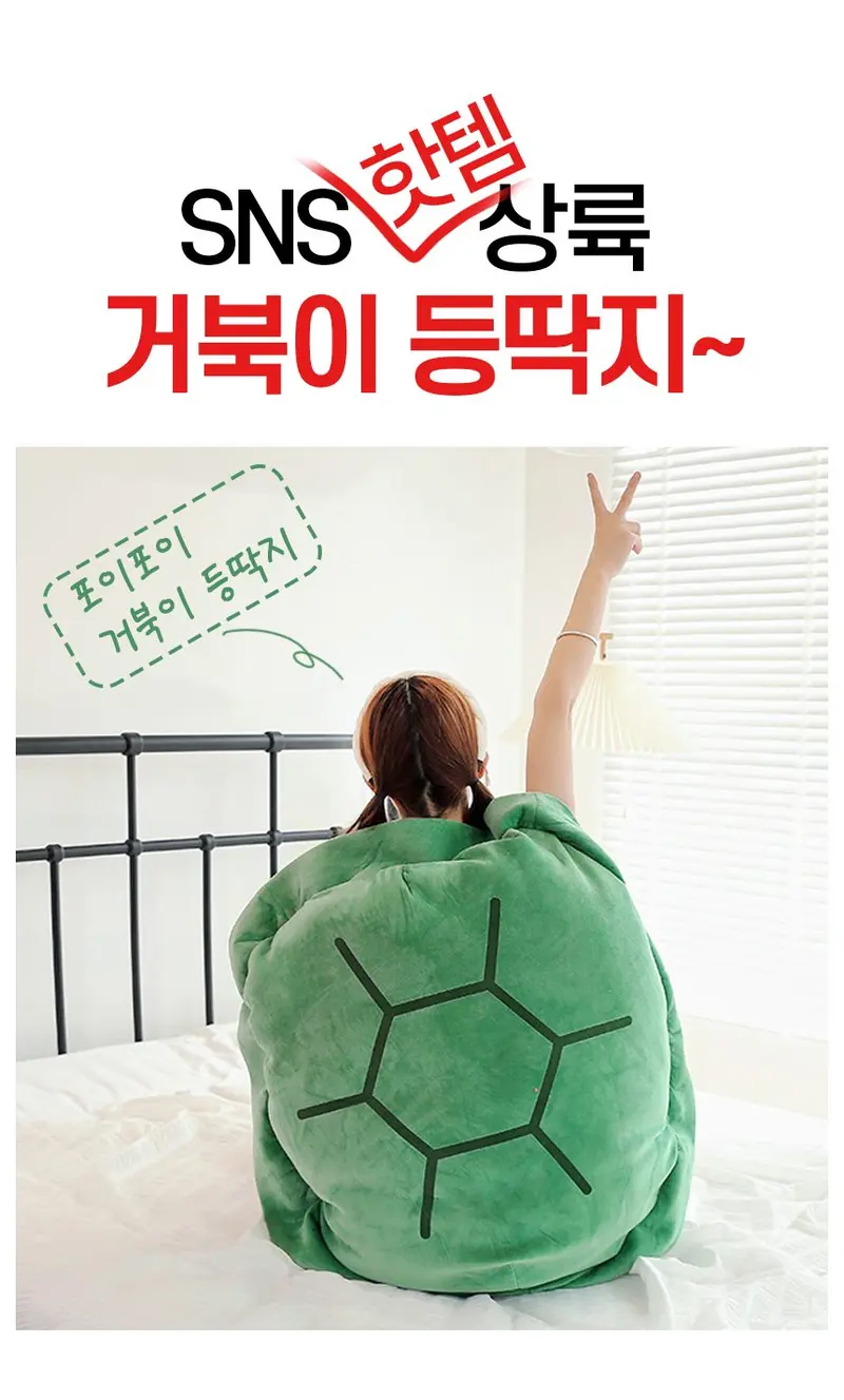 쿠션 거북이 등딱지쿠션 반전 양면 문어쿠션 인싸템 상세 이미지 1