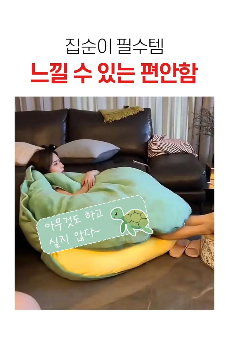 쿠션 거북이 등딱지쿠션 반전 양면 문어쿠션 인싸템 상세 이미지 3