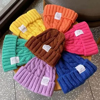 꽈배기비니 니트비니 겨울모자 커플 방한 패션모자 3개 묶음 대표 이미지