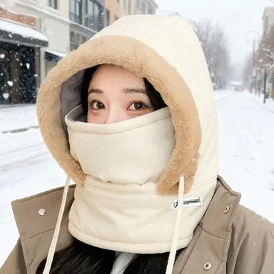 벨벳 풀커버 방한 모자 패딩모자 털모자 귀달이모자 3개 묶음 대표 이미지