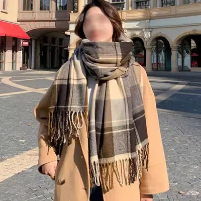 데일리 코디 활용도 높은 체크 머플러 3개 묶음 대표 이미지