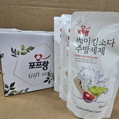 베이킹소다 주방세제 300ml 리필 1 세트 총3개 3개 묶음 대표 이미지
