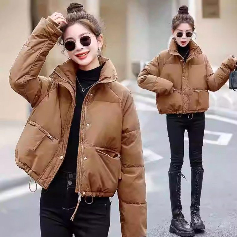 여성 숏패딩 부드러운 보온 겨울 자켓 대표 이미지