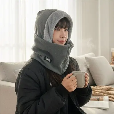 국내 겨울 지퍼형바라클라바 퍼안감 방한 마스크 귀달이모자 3개 묶음 대표 이미지