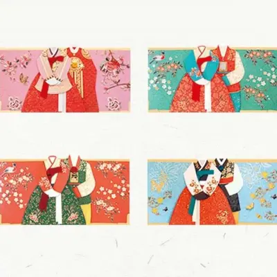 세뱃돈봉투 축의금봉투 명절봉투 보자기 한복 용돈봉투 3개 묶음 대표 이미지