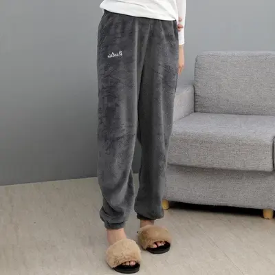 남여 공용 극세사 수면바지 플리스 그레이 대표 이미지