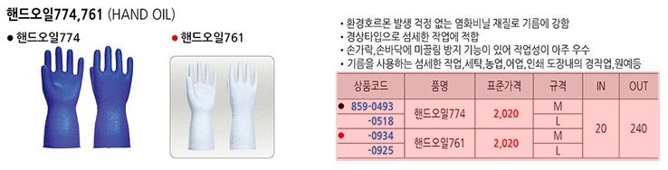 PVC재질 고무장갑 보라색 중간사이즈 내유장갑 상세 이미지 1