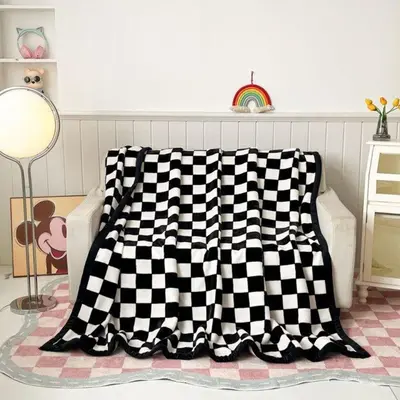 극세사 체크 대형 담요 블랭킷 150X 200CM 대표 이미지