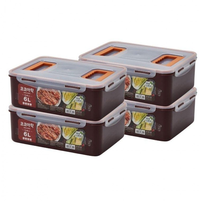 국산 진공 김치통 2 김치 보관용기 밀폐용기 6L 대표 이미지