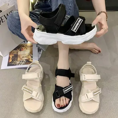 230-250 6cm 발편한 쿠션 스트랩샌들 대표 이미지