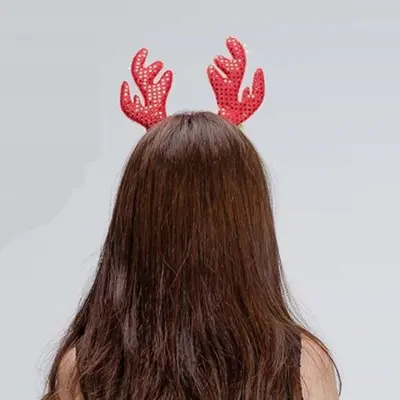 루돌프머리띠 눈송이스팡클 놀이공원머리띠 파티머리띠 3개 묶음 대표 이미지