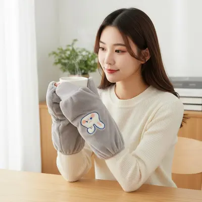 두꺼운 보온형 손난로 팔토시 장갑 방한용 오염방지 대표 이미지