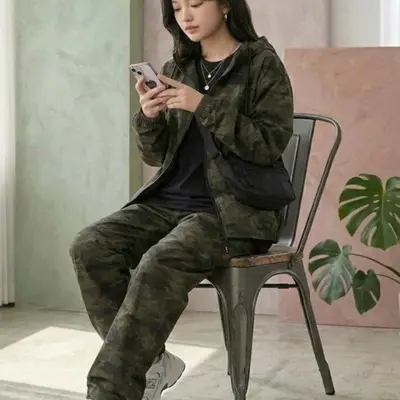 집업 와이드 팬츠 상하의세트 남자기모바지 방한바지 대표 이미지