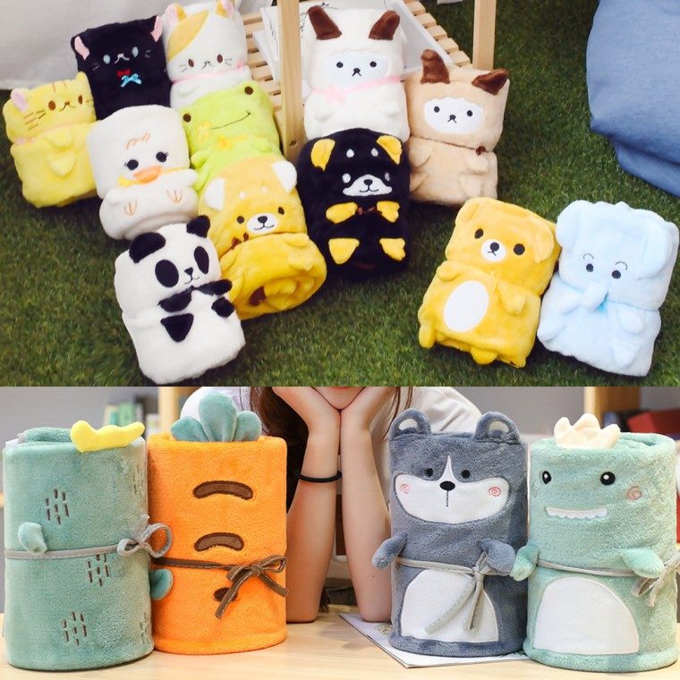 무릎담요 극세사 애니멀 캐릭터 학교용 3개 묶음 대표 이미지