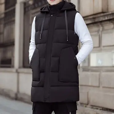 여성 심플 롱 웜웨어 후드 패딩 대표 이미지