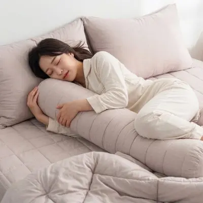 진드기차단 먼지프리 사계절 대쿠션 원형 누빔 대표 이미지