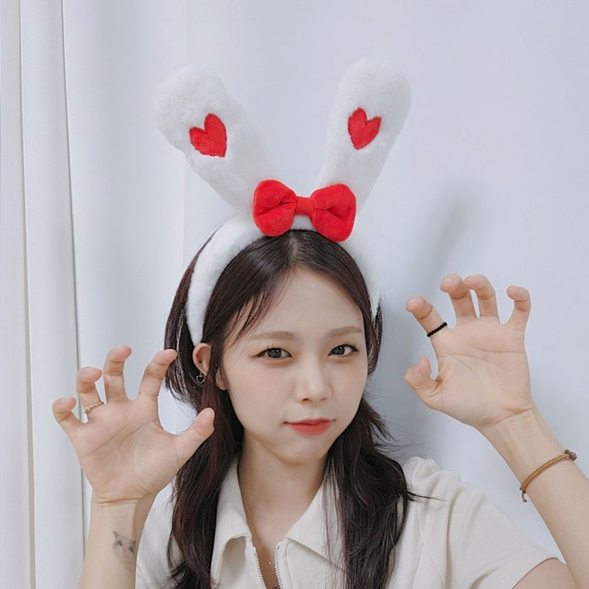 하트리본토끼귀 머리띠 크리스마스 파티 가면/머리띠 3개 묶음 상세 이미지 2