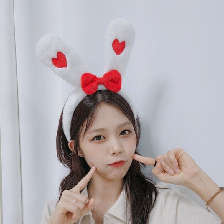 하트리본토끼귀 머리띠 크리스마스 파티 가면/머리띠 3개 묶음 대표 이미지