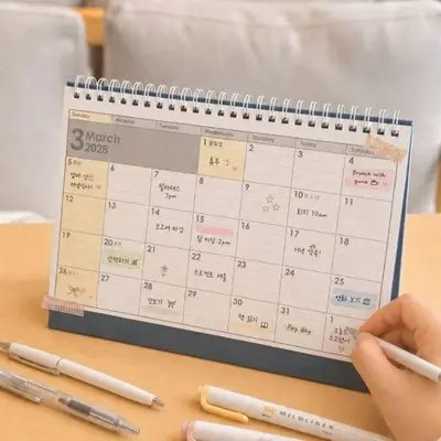 2027 2028 2년 탁상달력 사무실 데스크 캘린더/달력 대표 이미지