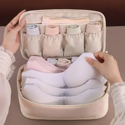 여성 국내 여행 출장 가방 속옷3 정리 단 파우치 대표 이미지