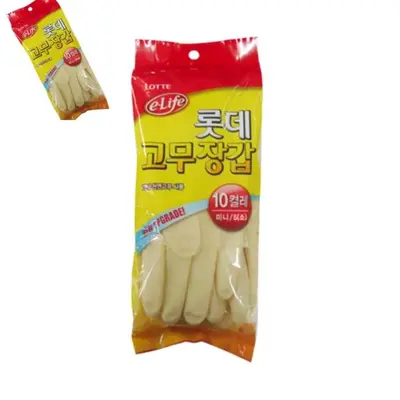 롯데 고무장갑 미니 소 10켤레 아이보리 대표 이미지