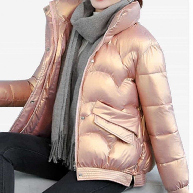 패딩점퍼 여자 경량 퀼팅 누빔 패딩 점퍼 여성아우터 숏패딩