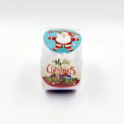크리스마스 선물 스티커 500장 3.8cm 3개 묶음 대표 이미지
