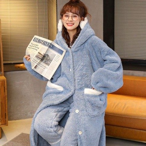 상어 동물 후드 잠옷 원피스 수면 파자마 잠옷/홈웨어 대표 이미지