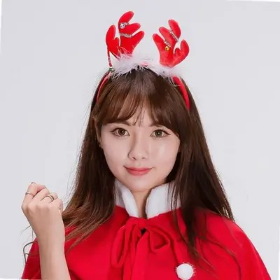 러블리 루돌프 머리띠 파티용머리띠 크리스마스소품 3개 묶음 대표 이미지