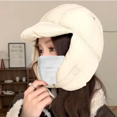 패딩 벙거지 남성모자 비행기 패딩모자 대표 이미지