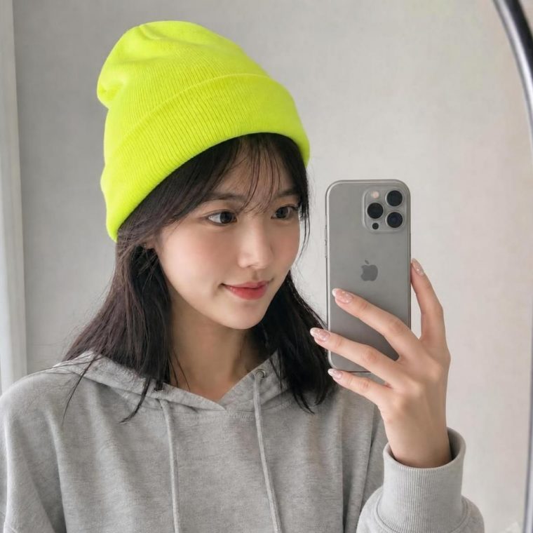 비니 남녀공용 골지 니트모자 형광 겨울 3개 묶음 대표 이미지