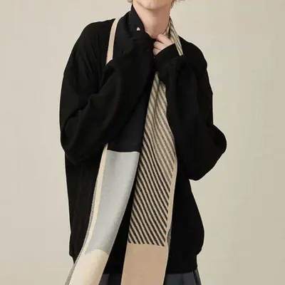 혀니추천 남자 지아머트리 울 머플러 목도리 대표 이미지